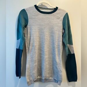 Smartwool Teal and Gray Crew Neck